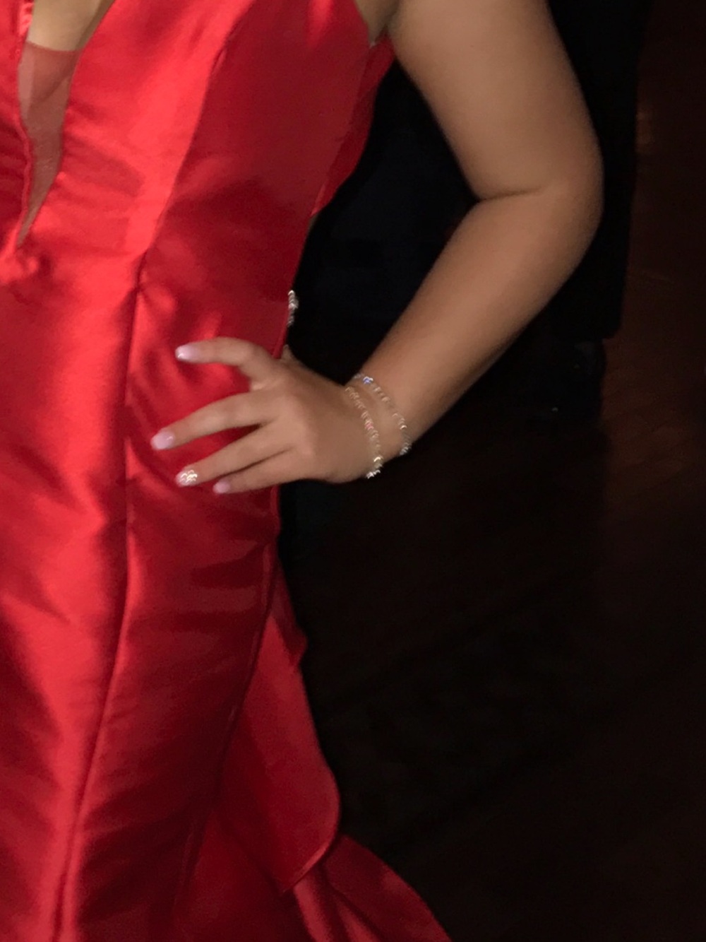 Red Satin Formal Gown